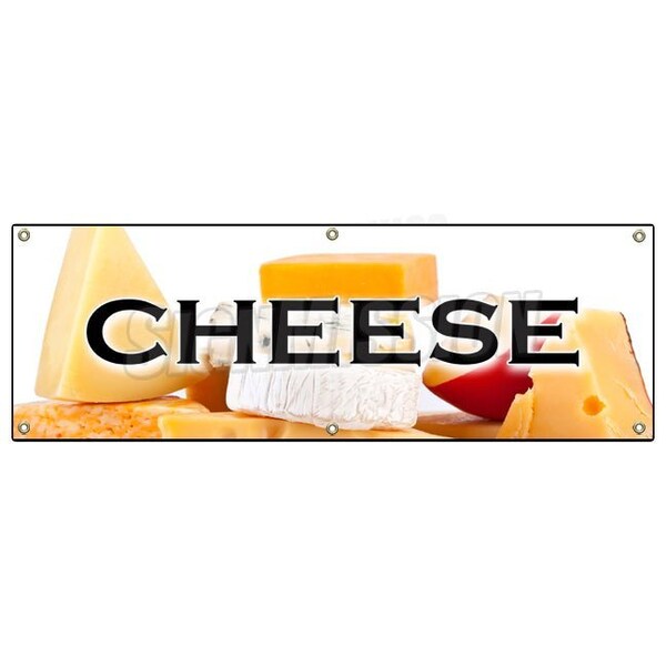 CHEESE BANNER SIGN dairy milk american swiss grilled calcium provolone